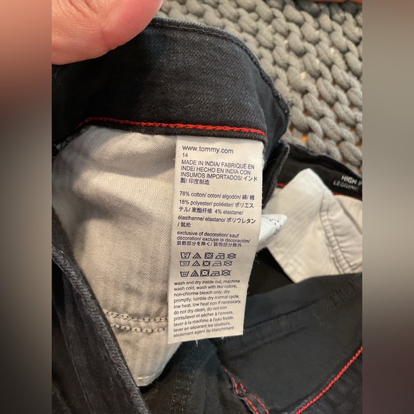 Tommy Hilfiger Denim Women’s High Rise Leggings Black Size 14 - Picture 9 of 14